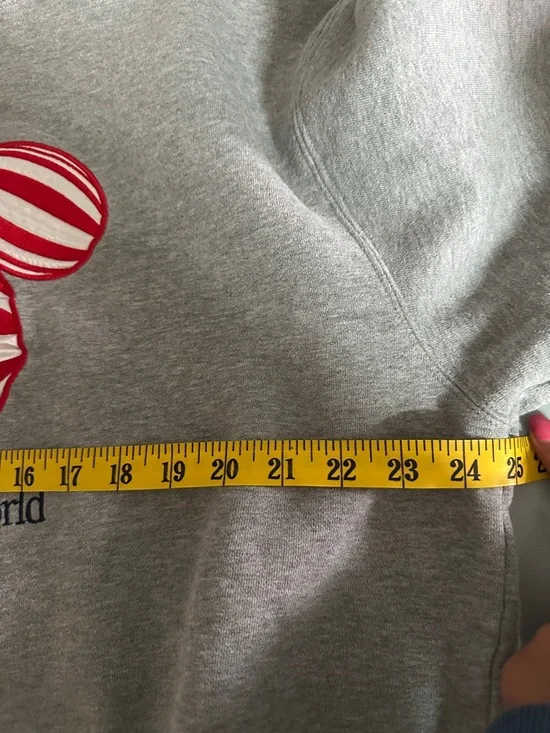 Y2K 2000s Walt Disney World Gray Crewneck Sweatshirt Patriotic Mickey Graphic XL - Picture 6 of 8